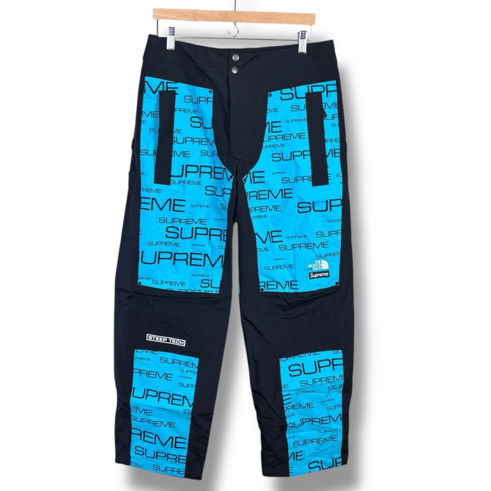 Supreme x The North Face Steep Tech Pants Teal Logo Print Men's Med 2021 Collab